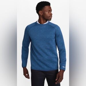 Nike Tour Golf Crew Sweatshirt Top Shirt Long Sleeve Men's XXL Dri Fit Navy Blue